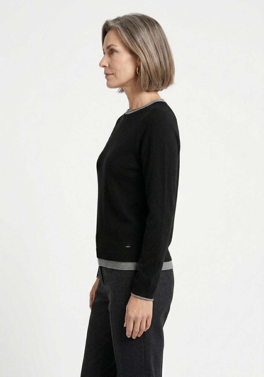 BTF-CPH Strickpullover BTFASTRID Schwarz – Seitenansicht