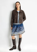 Fox's Kurzer Rock LACROS-W in Blau aus Jacquard mit Gummibund, Boutique Pepita Hamburg