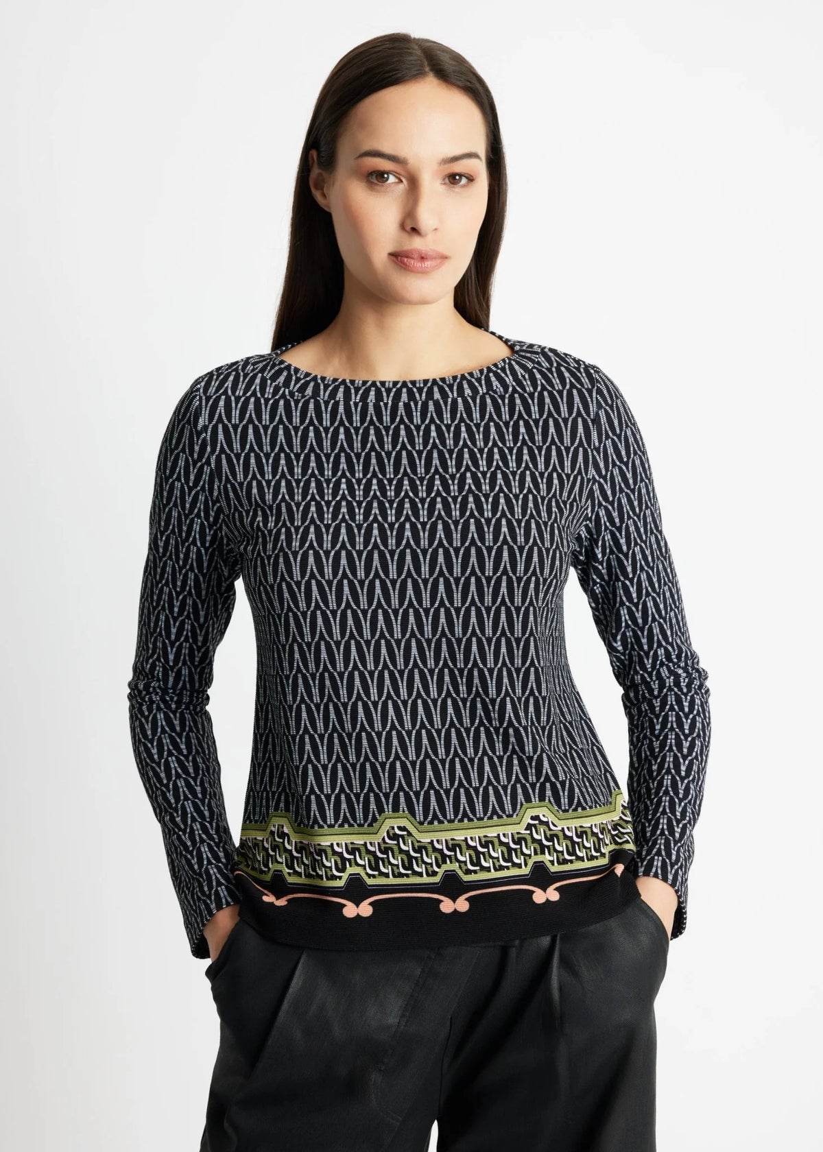 Fox's Leicht taillierter Pullover RAPULO aus fein geripptem Viskose-Mix, Boutique Pepita Hamburg