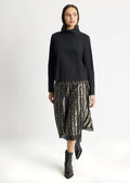 Fox's Rock LEOPARO-W in Beige, leicht transparenter Jacquard Midi-Rock, Boutique Pepita Hamburg