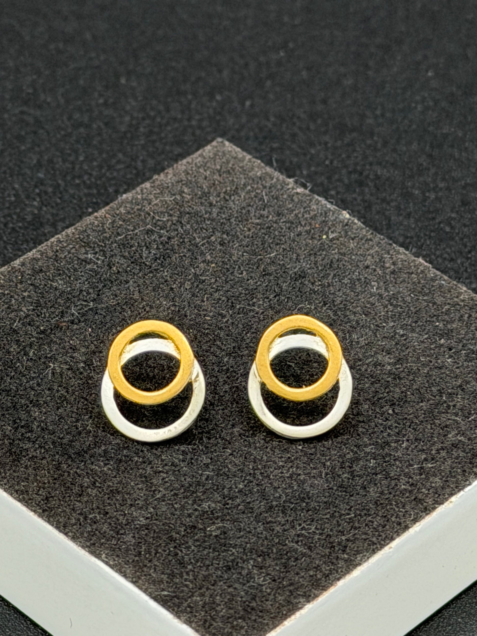 Ohrstecker-Silber-Bicolor