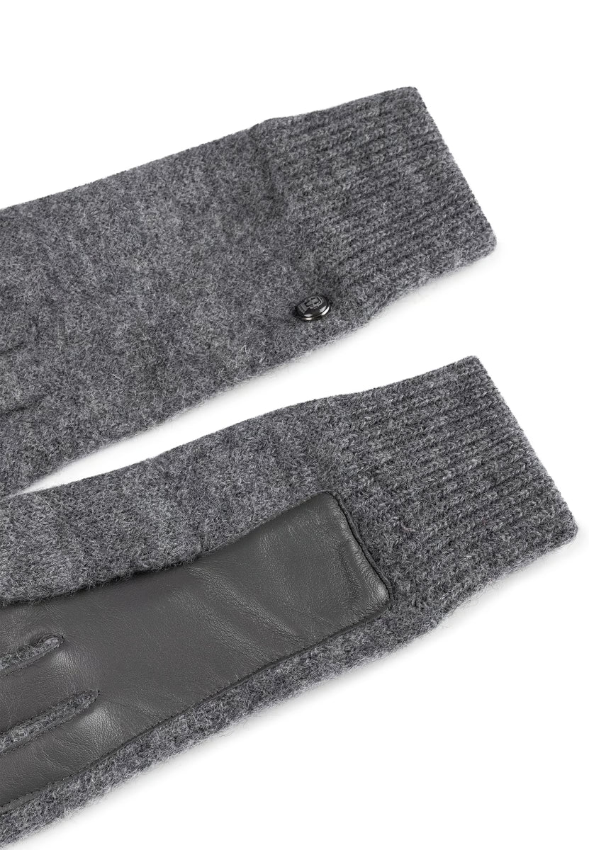 ROECKL Damen Walkhandschuhe mit Lederinnenhand, bequeme warme Handschuhe für Damen, stilvoll und funktional