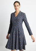 Fox's Kleid ERAYSA – kurzes Kleid aus Viskose-Mix mit V-Ausschnitt