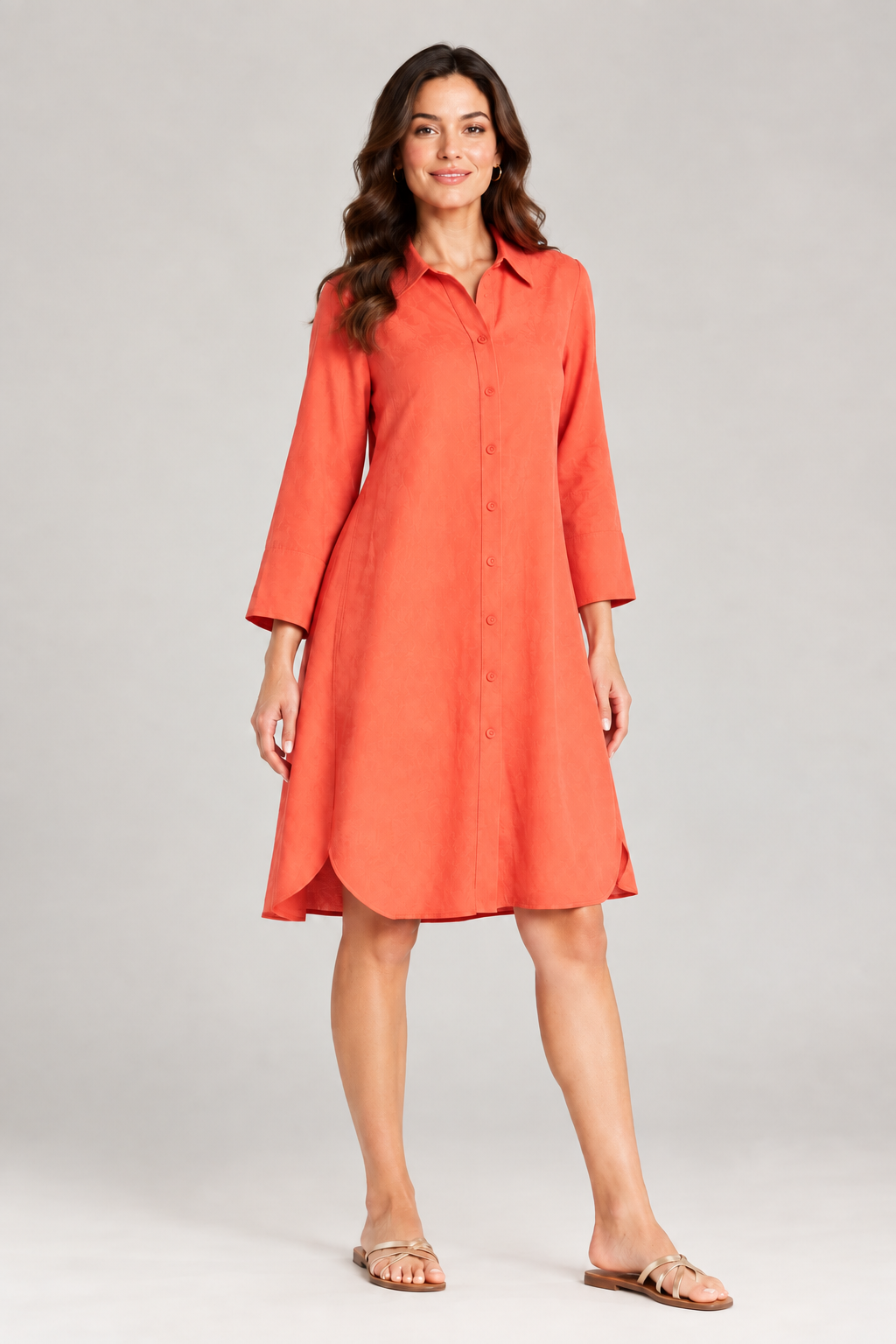 Fox's Blusenkleid NUZISKA in Orange - Damenkleid von Boutique Pepita, Ansicht 3
