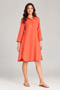 Fox's Blusenkleid NUZISKA in Orange - Damenkleid von Boutique Pepita, Ansicht 3