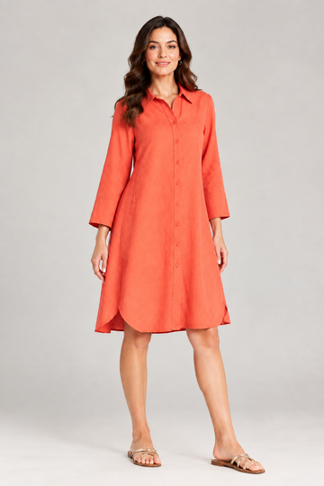 Fox's Blusenkleid NUZISKA in Orange - Damenkleid von Boutique Pepita, Ansicht 3