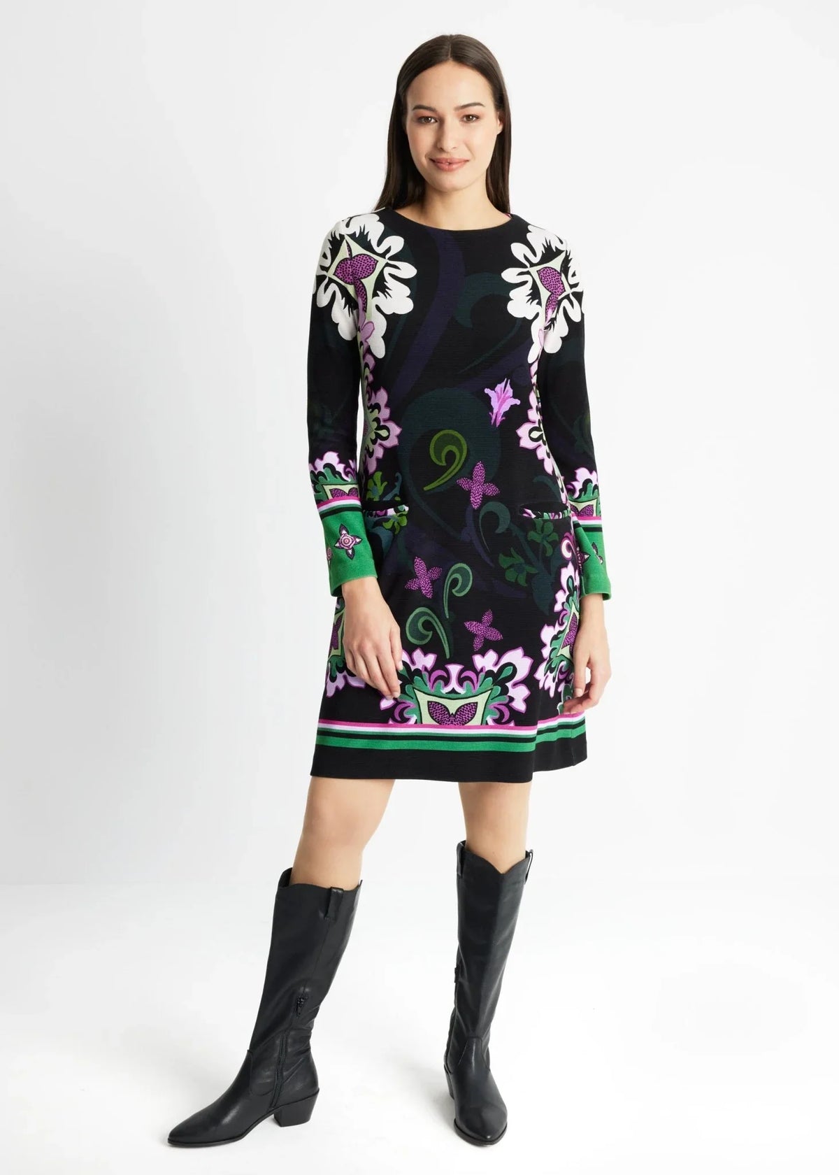 Fox's Kurzes Kleid REBICA in Lila aus geripptem Viskose-Mix, Boutique Pepita Hamburg
