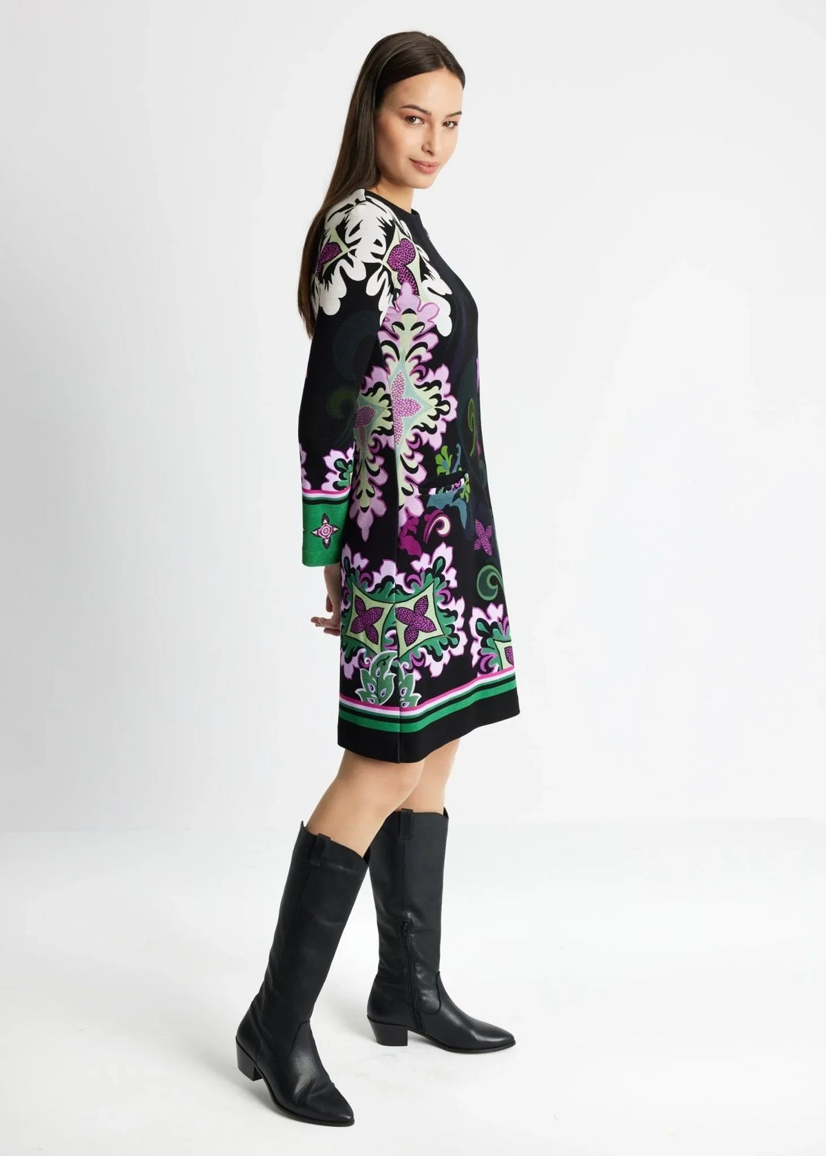 Fox's Kleid REBICA mit Rundhalsausschnitt und Langarm