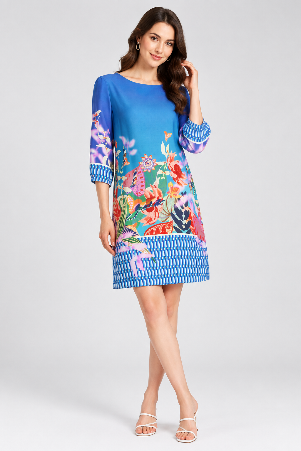 Fox's Kleid WABLOY in Ibiza Blue - sommerliches Damenkleid von Boutique Pepita