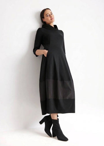Fox's Midi-Kleid SIROBO mit O-Form und Stehkragen