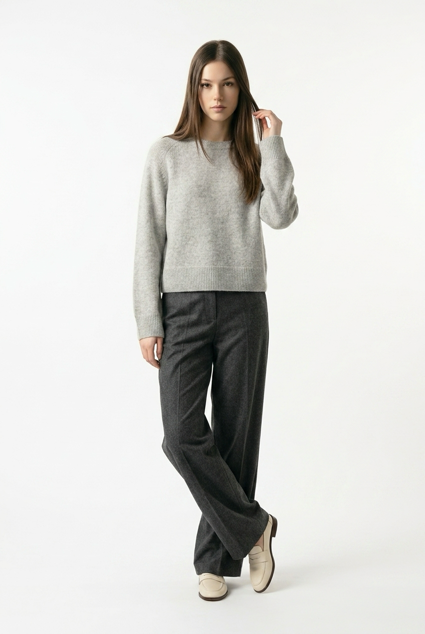 LANIUS Cropped Pullover GOTS aus Bio-Schurwolle und Bio-Baumwolle – Boutique Pepita – Ansicht 2