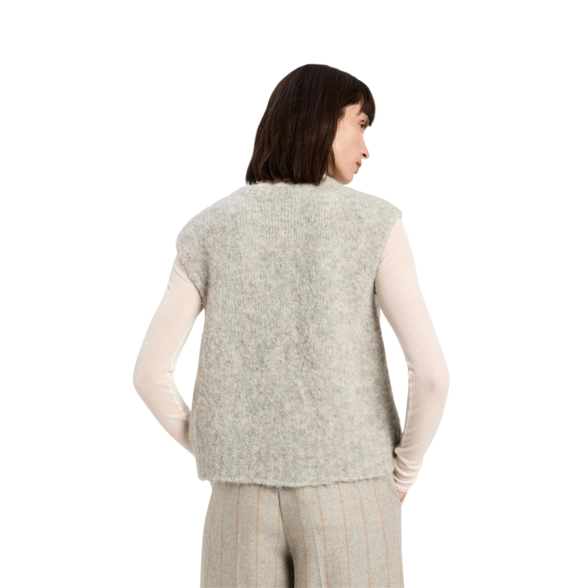 LANIUS Pullunder Alpaka Merino Detailansicht Strick