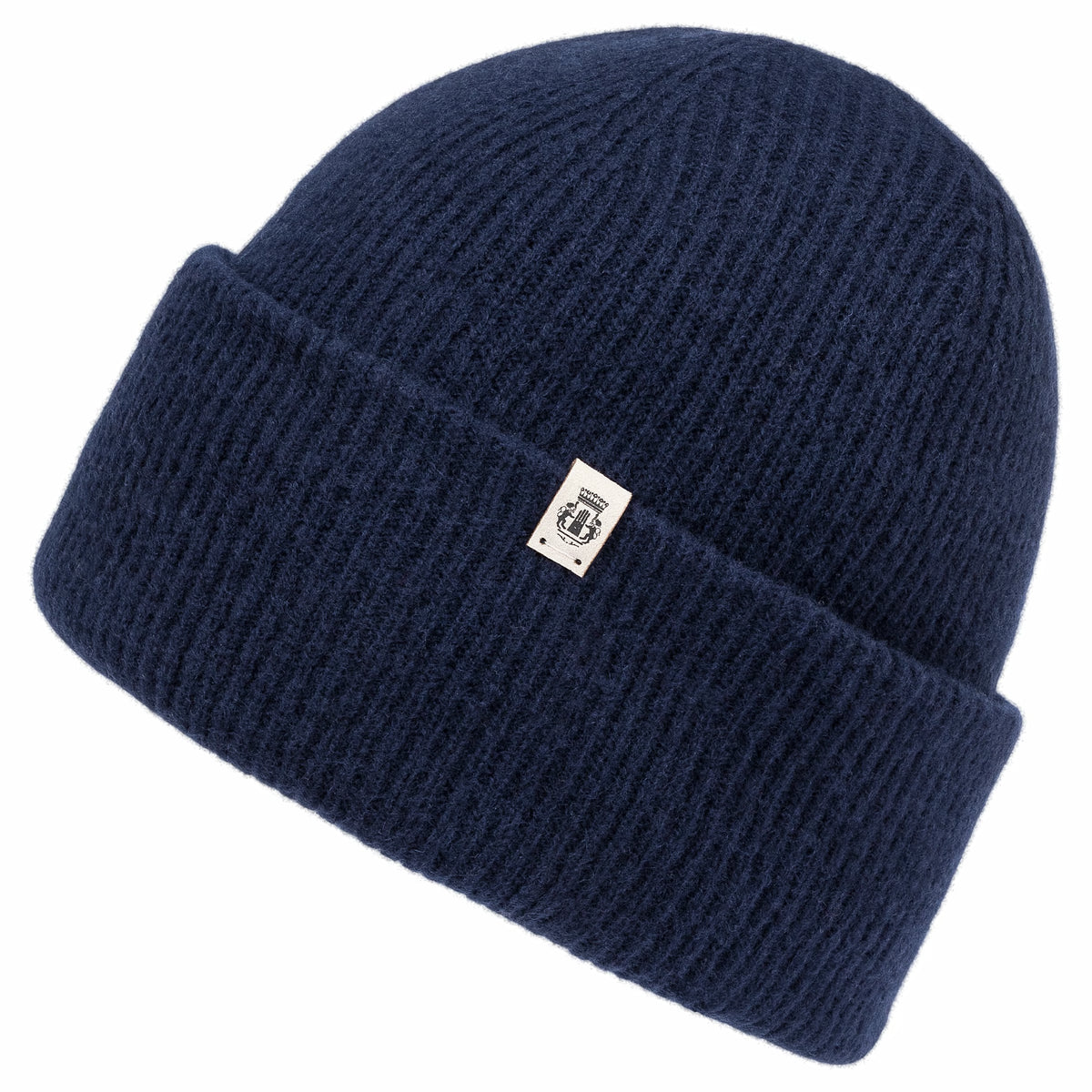 ROECKL Manhattan Mütze aus feiner RWS-Merinowolle, navy-blau, Seitenansicht, warme Strickmütze für kalte Tage